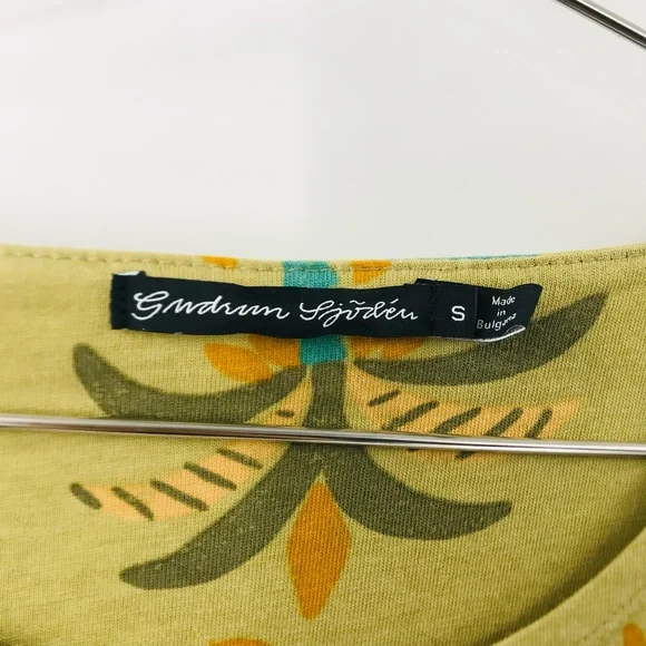 Gudrun Sjoden Organic Cotton Tree Print Dress Green Size Small - Picture 3 of 7